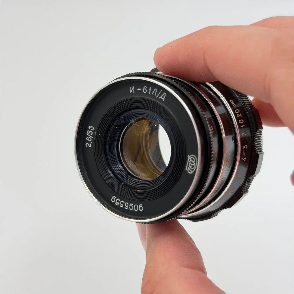 Industar-61 L/D 53mm f/2.8 Vintage Soviet M39 Rangefinder Lens Black 9096559